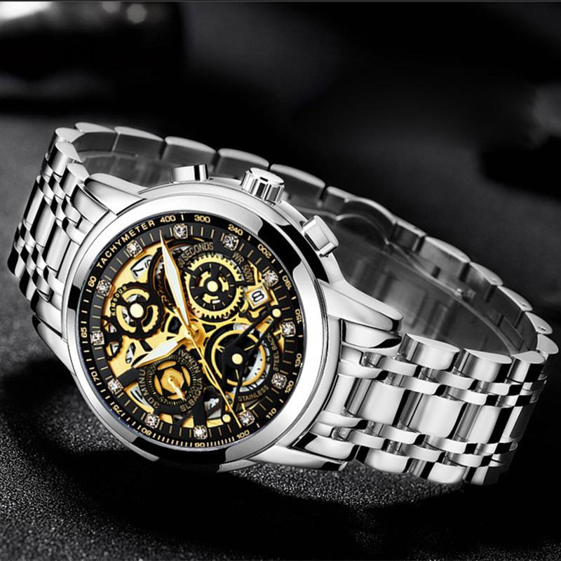 Wristwatches Fashion Mens Watches Stainless Steel Top Sport Chronograph Quartz Watch Men Luminous Pointers Relogio Masculino, Ksd-18-b
Wristwatches Fashion Mens Watches Stainless Steel Top Sport Chronograph Quartz Watch Men Luminous Pointers Relogio Masculino, Ksd-18-b