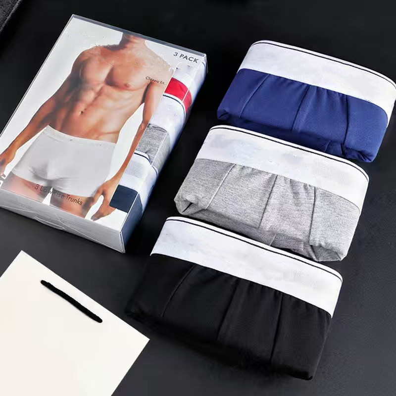 Designer men's underwear Underpants cotton breathable boxer shorts large size ck28 with LOGO and gift box, 3 pieces (black+grey+blue)
Designer men's underwear Underpants cotton breathable boxer shorts large size ck28 with LOGO and gift box, 3 pieces (black+grey+blue)