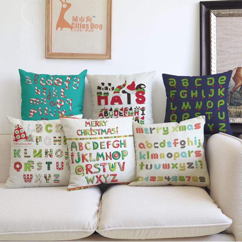 Christmas 26 English Letters Pillow Cushion Cover Pattern Printing Gift Pillowcase Decorative Pillows Covers Almofadas Cojines Cushion/Decor
Christmas 26 English Letters Pillow Cushion Cover Pattern Printing Gift Pillowcase Decorative Pillows Covers Almofadas Cojines Cushion/Decor