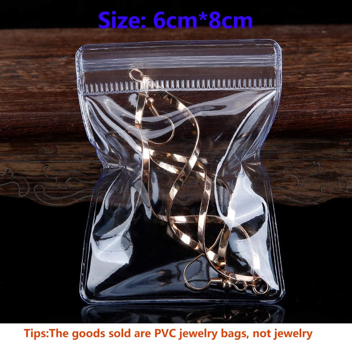 20pcs/lot Transparent PVC Jewelry Pouches Bags Clear Anti-Oxidation Zip Lock Earring Pendant Necklace Bracelet Storage Holder