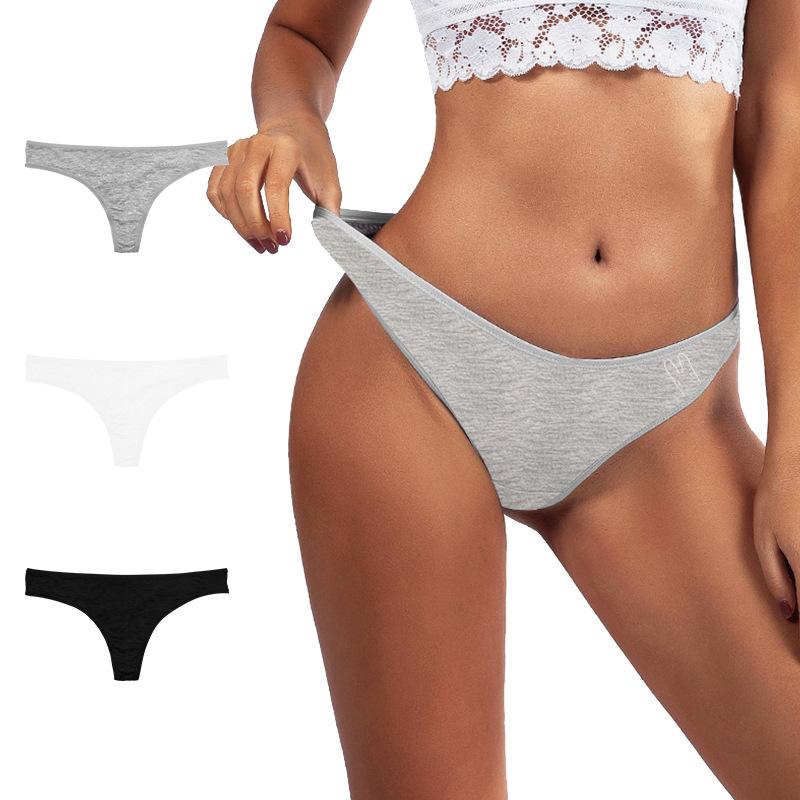 Women's Panties 3pcs S-XL Cotton Thong Briefs Underwear Sexy Lingerie Female Underpants G-String Girl Pantys, Black
Women's Panties 3pcs S-XL Cotton Thong Briefs Underwear Sexy Lingerie Female Underpants G-String Girl Pantys, Black