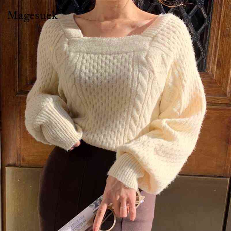 Winter Women Elegant Square Collar Sweater Fashion Twist Solid Loose Slimming Knitted Sweet Pullover Tops Pull Femme 11121 210518, Shallow khaki
Winter Women Elegant Square Collar Sweater Fashion Twist Solid Loose Slimming Knitted Sweet Pullover Tops Pull Femme 11121 210518, Shallow khaki