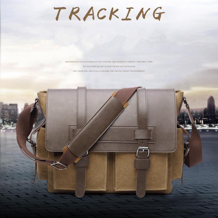 Factory wholesale brand handbag fashion flip top Canvas bag simple large capacity computer bags trend canvass leather leisure briefcase, Khaki
Factory wholesale brand handbag fashion flip top Canvas bag simple large capacity computer bags trend canvass leather leisure briefcase, Khaki