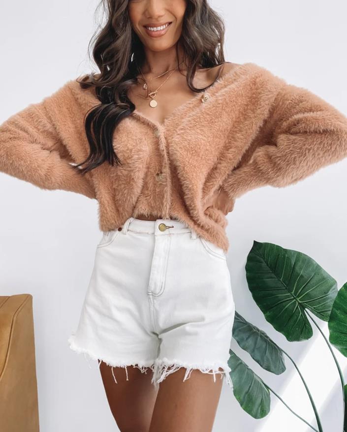 Winter Warm Womens Plush Coat Cardigans Double-Side Plush Sweaters Wear Loose Casual V-Neck Button Autumn Long Sleeve Sweater, Black;brown
Winter Warm Womens Plush Coat Cardigans Double-Side Plush Sweaters Wear Loose Casual V-Neck Button Autumn Long Sleeve Sweater, Black;brown