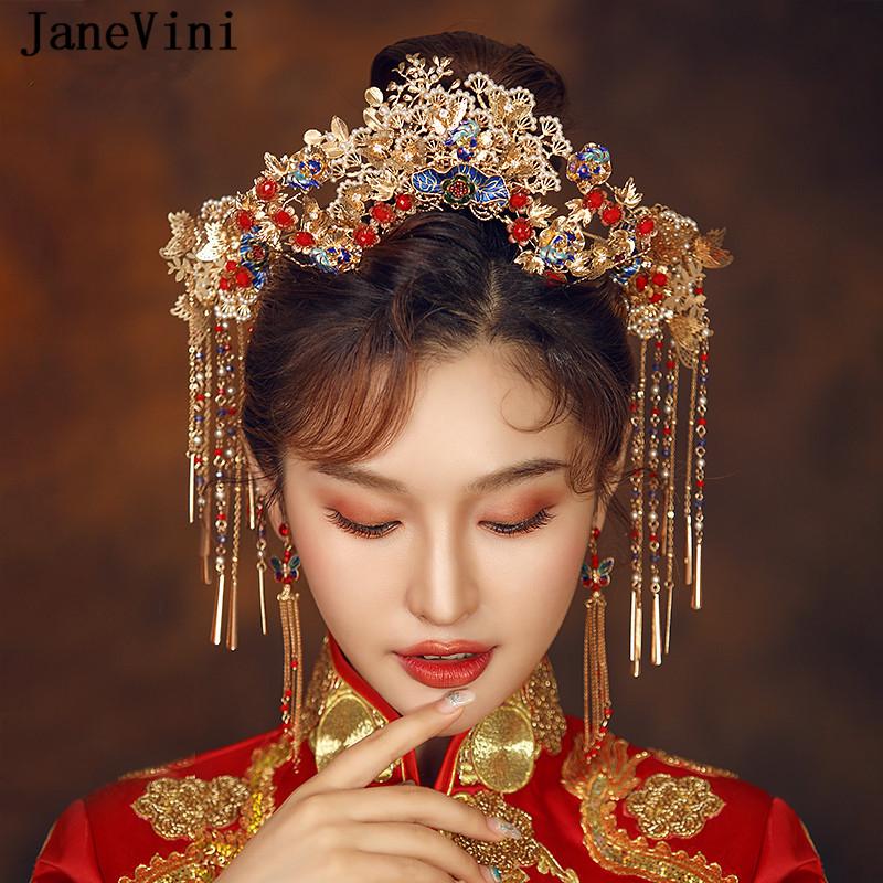 Hair Clips & Barrettes JaneVini Luxury Chinese Bridal Headdress Ancient Red Butterfly Hairpins Pearls Gold Long Tassel Wedding Jewelry Acces, Golden;silver
Hair Clips & Barrettes JaneVini Luxury Chinese Bridal Headdress Ancient Red Butterfly Hairpins Pearls Gold Long Tassel Wedding Jewelry Acces, Golden;silver