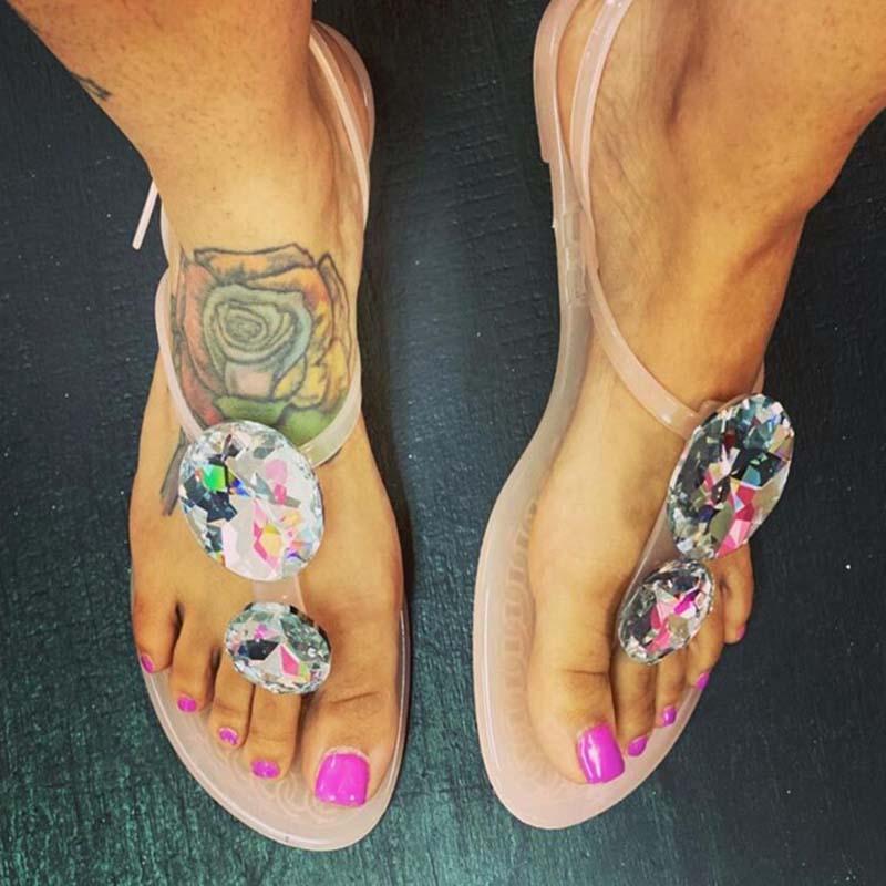 Summer Sandals Women Explosion Diamond Jelly Shoes Female Fashion Transparent Flat Beach Sandal Lager Size, Black
Summer Sandals Women Explosion Diamond Jelly Shoes Female Fashion Transparent Flat Beach Sandal Lager Size, Black