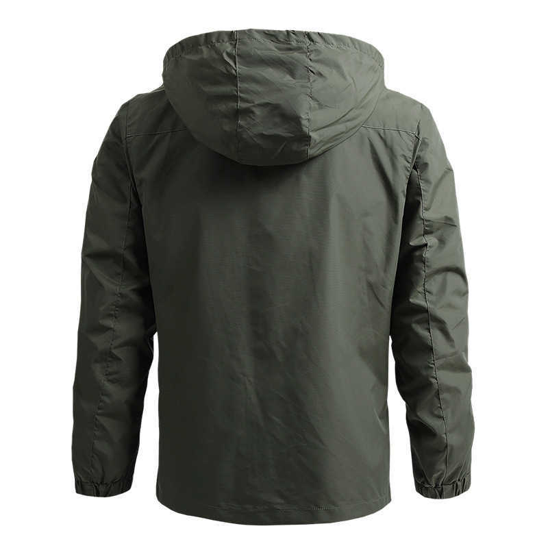 Men Waterproof Jackets Hooded Coats Male Outdoor Outwears Windbreaker Windproof Spring Autumn Jacket Fashion Clothing Coat 210924