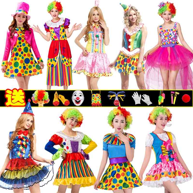 Halloween Adult clown props funny clothes sets men's and women's Cosplay costumes, Black;red
Halloween Adult clown props funny clothes sets men's and women's Cosplay costumes, Black;red