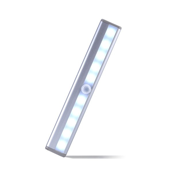 Motion-activated LED night light for closets, cabinets, bookshelves and tables