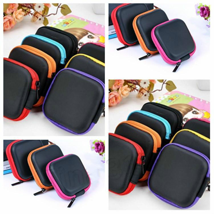 Storage Boxes Headphone Case Pu Leather Earbuds Pouch Mini Zipper Earphone Box Protective Usb Cable Organizer Fidget Spinner Stor 0620