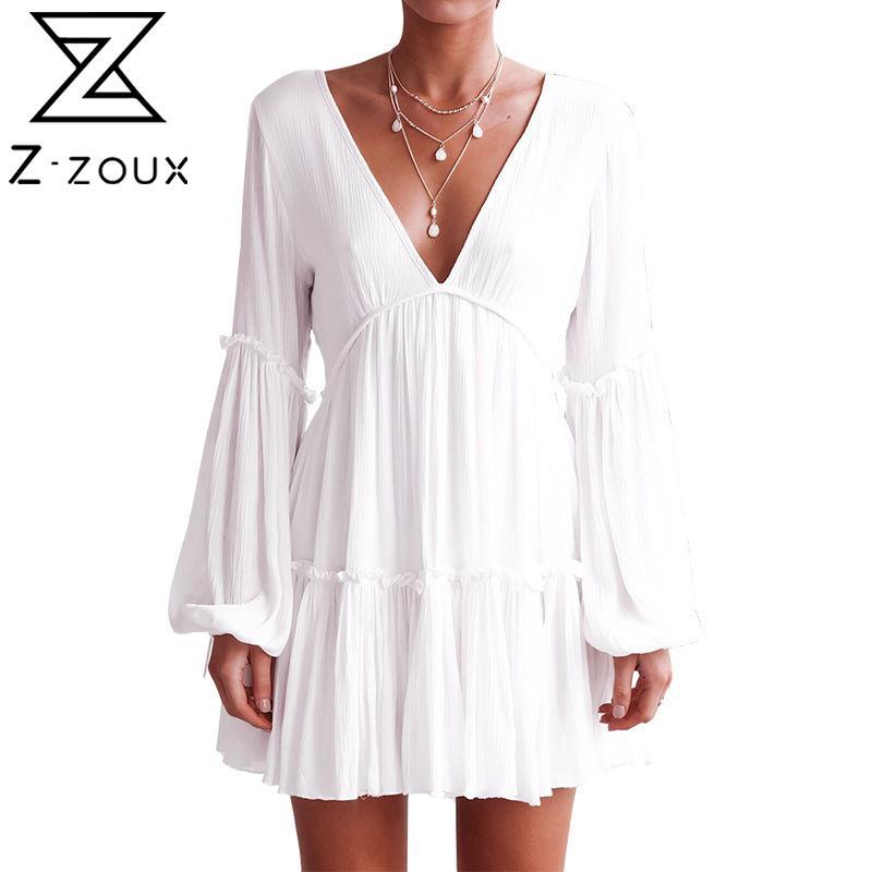 Women Dress Deep V Neck Backless Sexy es Lantern Sleeve Short White Plus Size Bohemian es Summer 210524
Women Dress Deep V Neck Backless Sexy es Lantern Sleeve Short White Plus Size Bohemian es Summer 210524