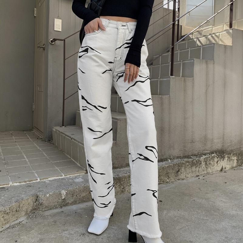 Women's Pants & Capris Autumn Women Personality Design Striped Jeans Temperament Edge Casual Thin Trousers Fashion Woman Clothing 2021, Black;white
Women's Pants & Capris Autumn Women Personality Design Striped Jeans Temperament Edge Casual Thin Trousers Fashion Woman Clothing 2021, Black;white