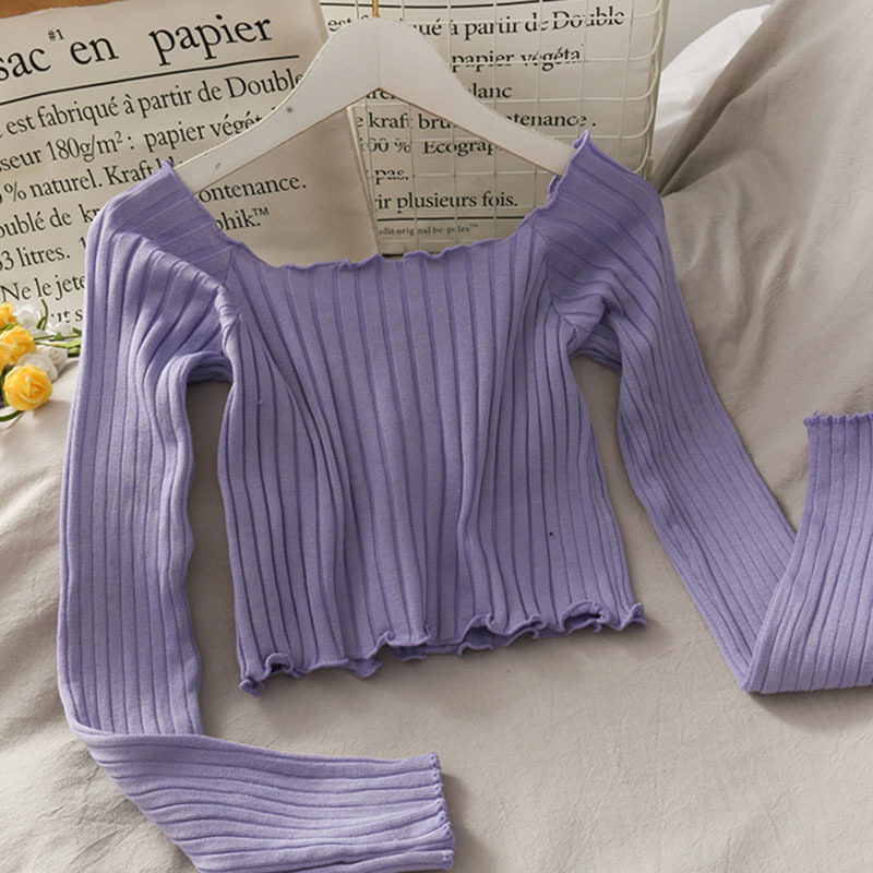 Women Summer Purple Knitted T-shirts Off Shoulder Crop Tees Stripes Ruffles Hem For Tops 210518, Green
Women Summer Purple Knitted T-shirts Off Shoulder Crop Tees Stripes Ruffles Hem For Tops 210518, Green