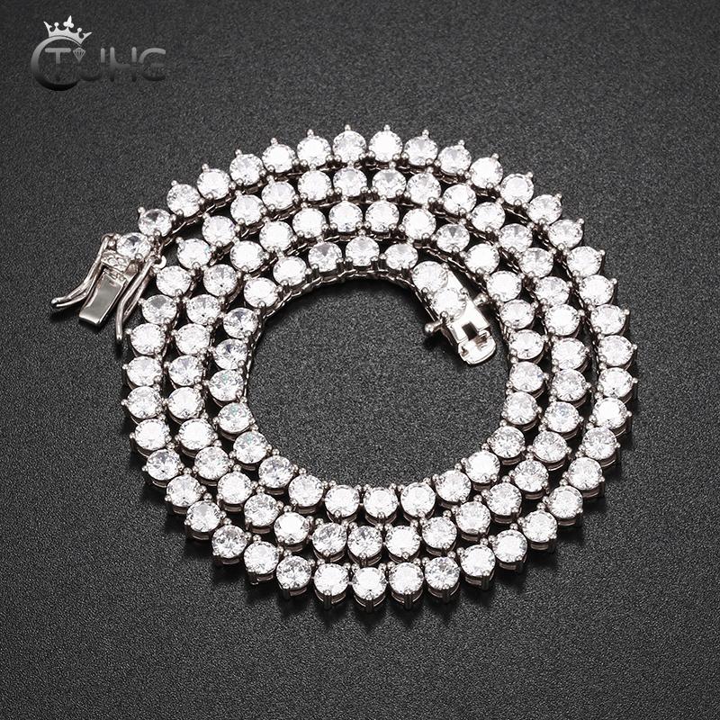 Design 3 Claw 5mm Tennis Chain Necklace Iced Out Bling Zircon 1 Row Crystal Women Men Party Jewlery Gold Silver Color Pendant Necklaces
Design 3 Claw 5mm Tennis Chain Necklace Iced Out Bling Zircon 1 Row Crystal Women Men Party Jewlery Gold Silver Color Pendant Necklaces