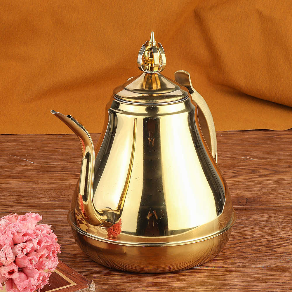 1.2L/1.8L Household Stainless Steel Oil Can Olive Sauce Dispenser Tea Coffee Pot Teapot Kettle Leakproof Container With Filter 210813
