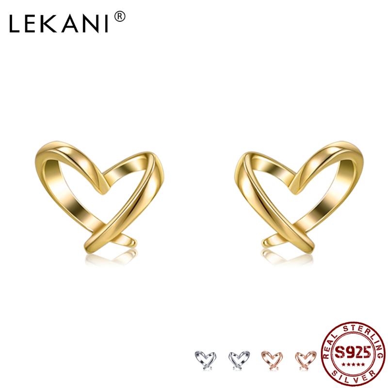 Stud LEKANI S925 Sterling Silver Cute Heart Earrings For Women Simple Gold Color Tiny Earring Fine Jewelry Engagement Gift, Golden;silver
Stud LEKANI S925 Sterling Silver Cute Heart Earrings For Women Simple Gold Color Tiny Earring Fine Jewelry Engagement Gift, Golden;silver