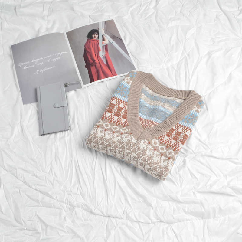 Spring Autumn Wool Sweater Vest Women V-Neck Knitted Vest Female casual tank tops Sleeveless knit pullovers 210702