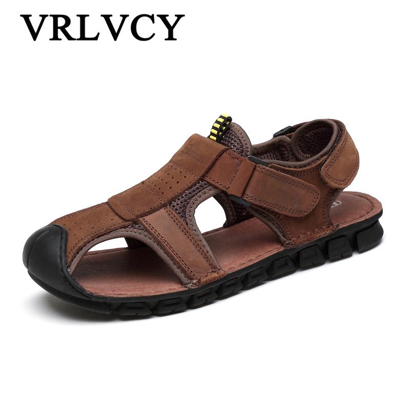 Sandals Luxury Matte Leather Summer Men's Fashion Male Beach Shoes Soft Breathable, Black
Sandals Luxury Matte Leather Summer Men's Fashion Male Beach Shoes Soft Breathable, Black