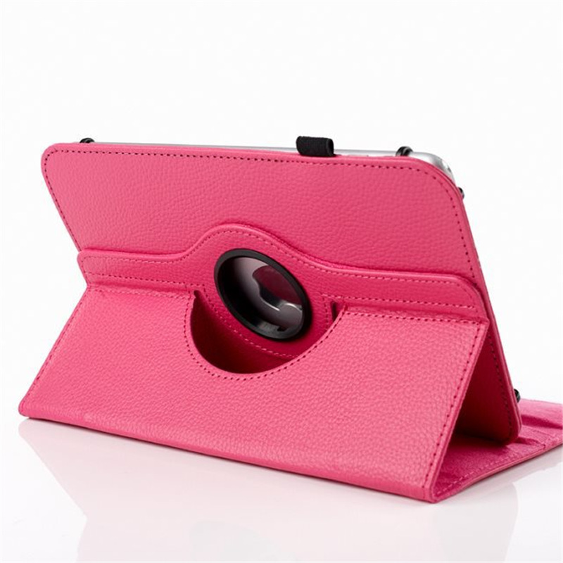7 8 inch Universal 360 Degree Rotate PU Leather Protective Case Cover For Tablet PC Flip Cases Built-in Card Buckle Stand