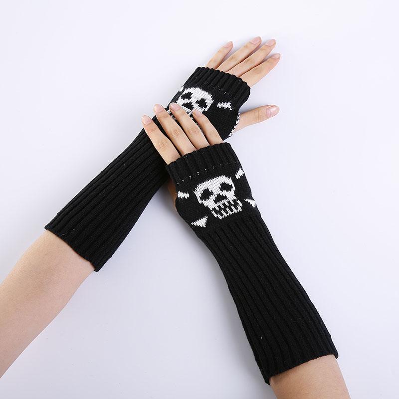 Five Fingers Gloves Autumn Winter Warm Women Ladies Girl Solid Color Caribbean Skull Arm Warmer Long Fingerless Knitting Wool Mittens, Blue;gray
Five Fingers Gloves Autumn Winter Warm Women Ladies Girl Solid Color Caribbean Skull Arm Warmer Long Fingerless Knitting Wool Mittens, Blue;gray