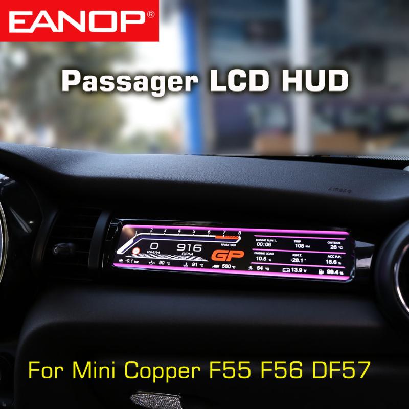

Car Video EANOP Digital LCD Passenger Display Racing Dashboard Panel Speed RPM Displayer For MINI Cooper F55 F56 F57 Auto Speedometer