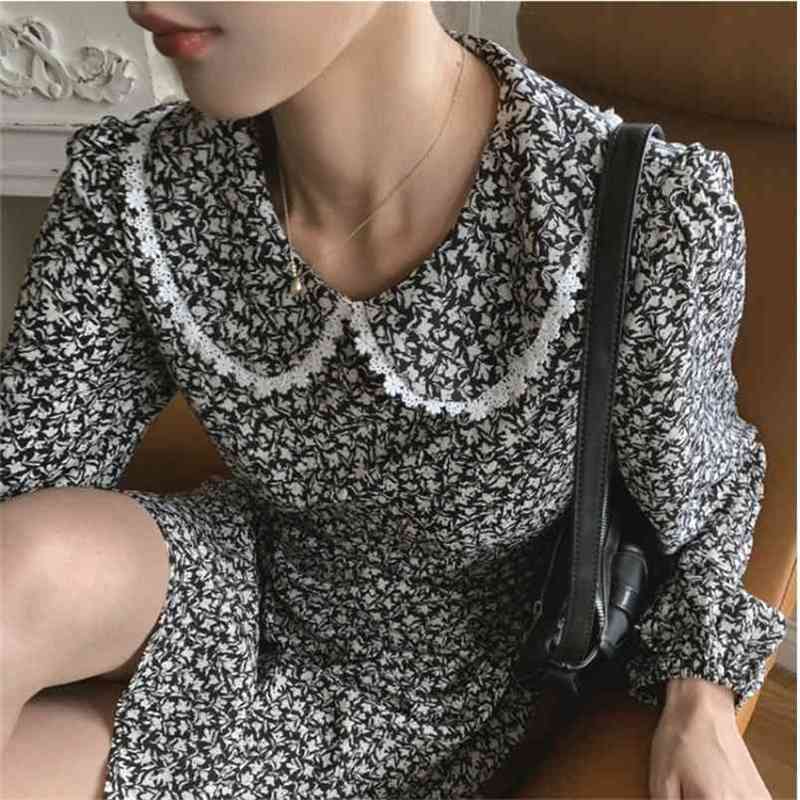 Vintage Floral Print Mini Dress Spring Women Sweet Peter Pan Collar Puff Sleeve High Waist Casual Female Vestidos 210519, Black
Vintage Floral Print Mini Dress Spring Women Sweet Peter Pan Collar Puff Sleeve High Waist Casual Female Vestidos 210519, Black