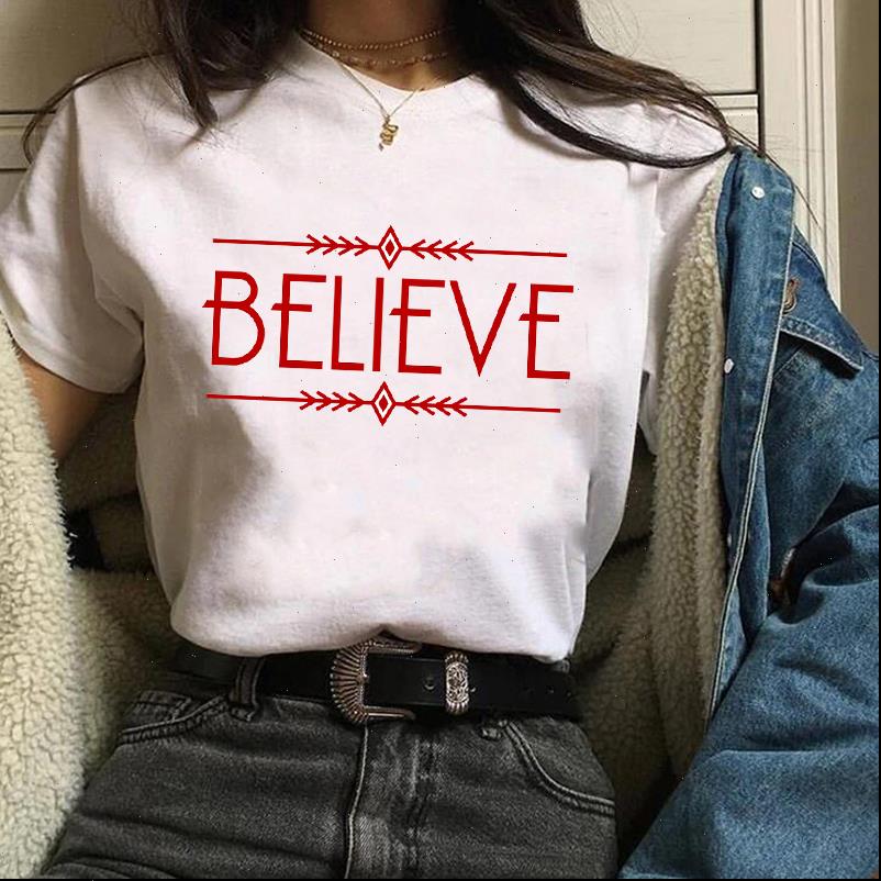 women womens t shirts print holiday believe letter cute christmas tees ladies graphic female camisa lady shirt, White
women womens t shirts print holiday believe letter cute christmas tees ladies graphic female camisa lady shirt, White