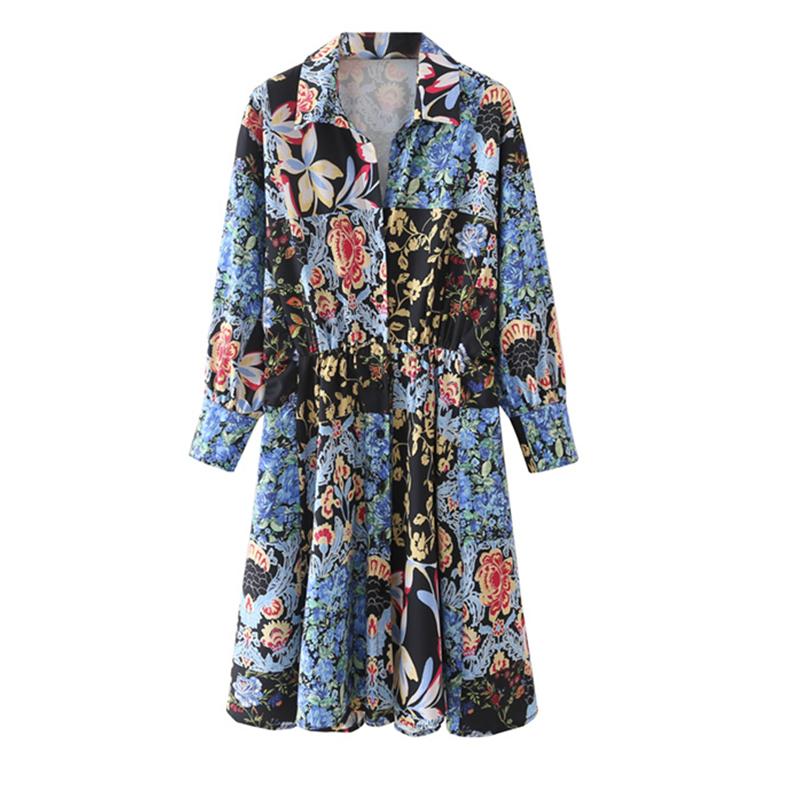 Casual Dresses YENKYE Women Retro Patchwork Floral Print Shirt Dress Female Lapel Collar Elastic Waist Loose Ladies Vestido, Black;gray
Casual Dresses YENKYE Women Retro Patchwork Floral Print Shirt Dress Female Lapel Collar Elastic Waist Loose Ladies Vestido, Black;gray