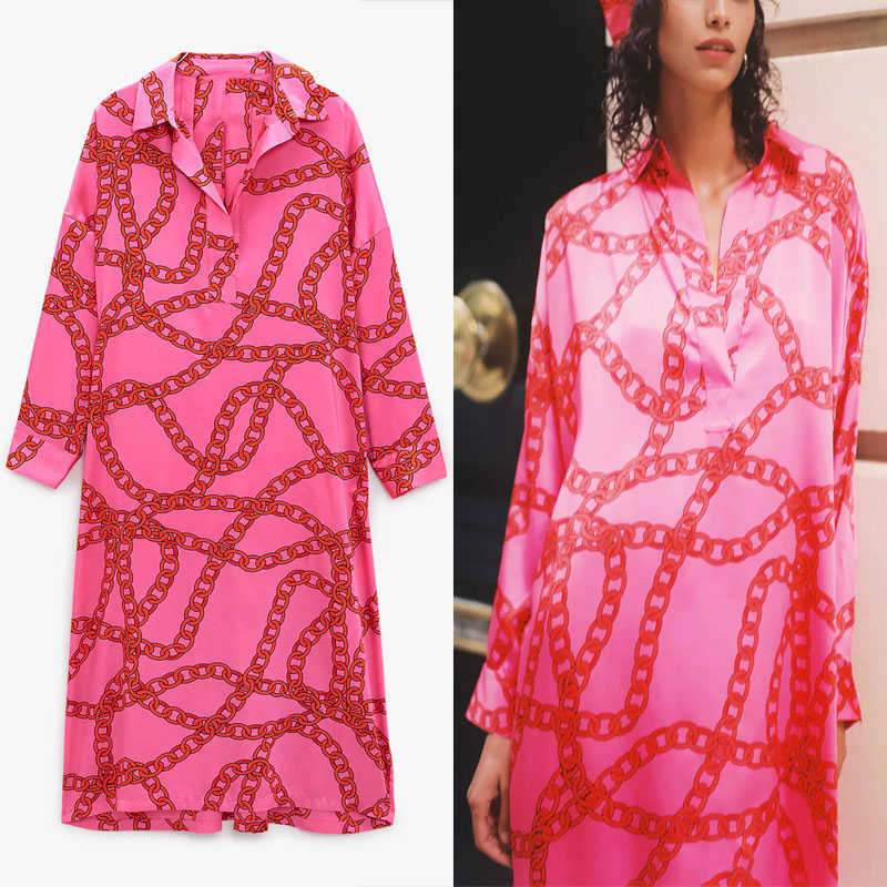 ZA Red Chain Print Long Shirt Dress Women Long Sleeve Loose Satin Party Dresses Woman Soft Vintage Plus Size Vestidos 210602
ZA Red Chain Print Long Shirt Dress Women Long Sleeve Loose Satin Party Dresses Woman Soft Vintage Plus Size Vestidos 210602