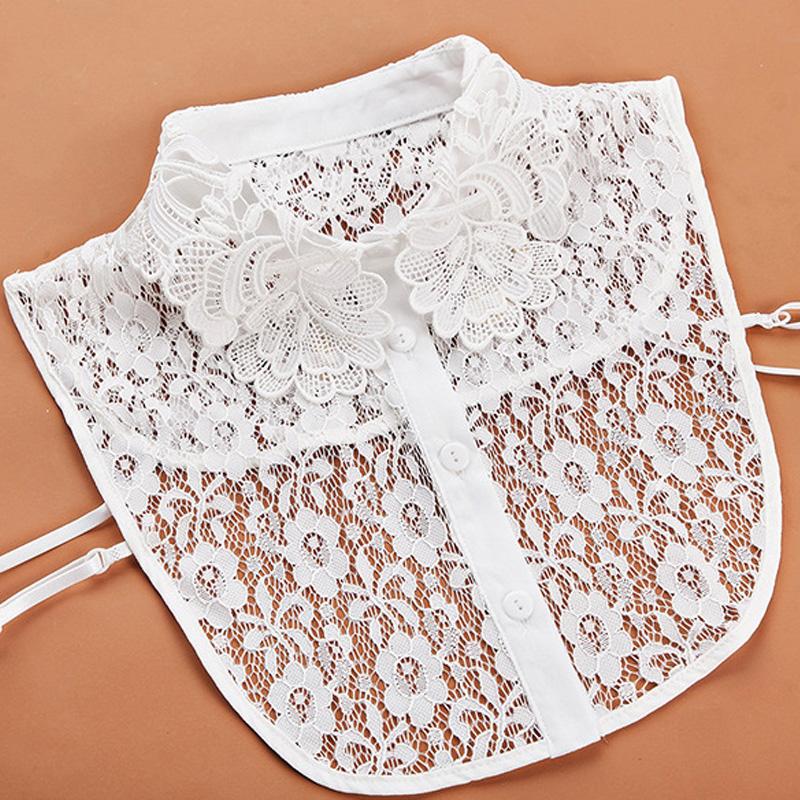 Women's Blouses & Shirts Autumn Fish Shirt Fake Drop Retro Beaded Embroidery False Fashion Lace Hollow Collar White Woman Spring Winter Wild, Color as picture
Women's Blouses & Shirts Autumn Fish Shirt Fake Drop Retro Beaded Embroidery False Fashion Lace Hollow Collar White Woman Spring Winter Wild, Color as picture