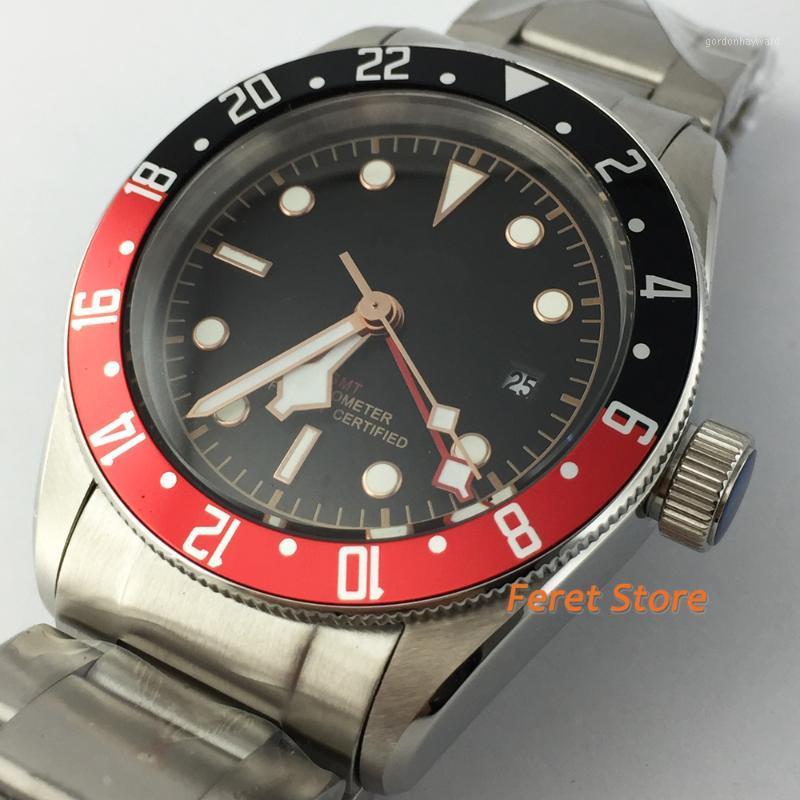 Men GMT Watch Sapphire Sterile Black And Red Bezel Dial Mechanical Automatic Sport Calendar Clock 316L Steel Belt Wristwatches, Corgeut logo 2
Men GMT Watch Sapphire Sterile Black And Red Bezel Dial Mechanical Automatic Sport Calendar Clock 316L Steel Belt Wristwatches, Corgeut logo 2