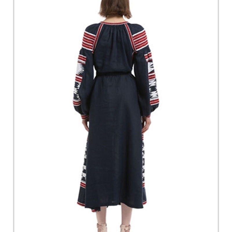 Women Embroidery Long Sleeve Muslim Dress Gown Dubai Kaftan Caftan Lslamic Abaya Clothing Turkish Autumn Maxi 210520