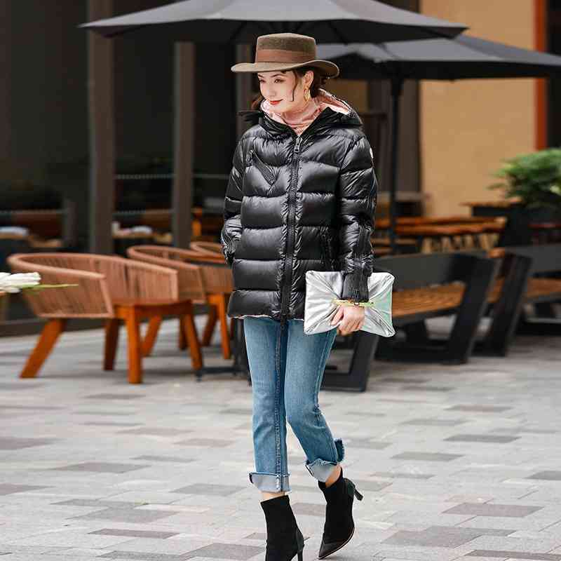 Thickened 90% white goose oblique zipper cover new French feather Royal female cocoon loose down jacket winter coat, Black
Thickened 90% white goose oblique zipper cover new French feather Royal female cocoon loose down jacket winter coat, Black