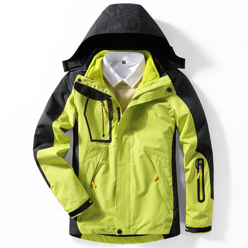 Winter Parka Men Waterproof and Velvet Thickened Warm Fleece Jacket Men Military Uniform Hooded Jacket Men Winter Jacket 210818