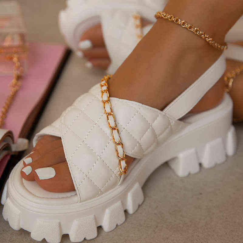 Summer Chunky Platform Women Sandals 2022 New Open Toe Sandals Casual Beach Slides Designer Slippers Chain Sandalias De Tacon Y220211, Black
Summer Chunky Platform Women Sandals 2022 New Open Toe Sandals Casual Beach Slides Designer Slippers Chain Sandalias De Tacon Y220211, Black