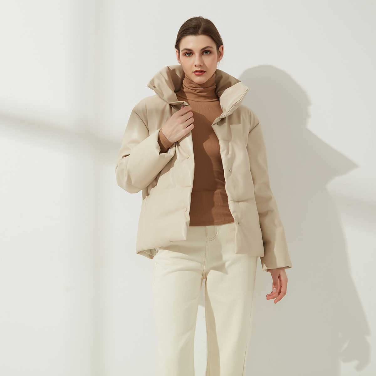 Wixra Winter Womens Parkas Casual Thicken Warm Cotton Jackets Coat Female Solid Classic Outwear Waterproof Jacket Street Wear 211013