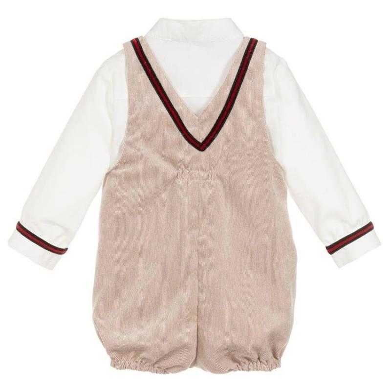 2PCS Baby Boys Boutique Clothes Set Autumn Kids Clothing Suit Children Long Sleeve White Shirt + Pants Infant Spanish Outfits 210615