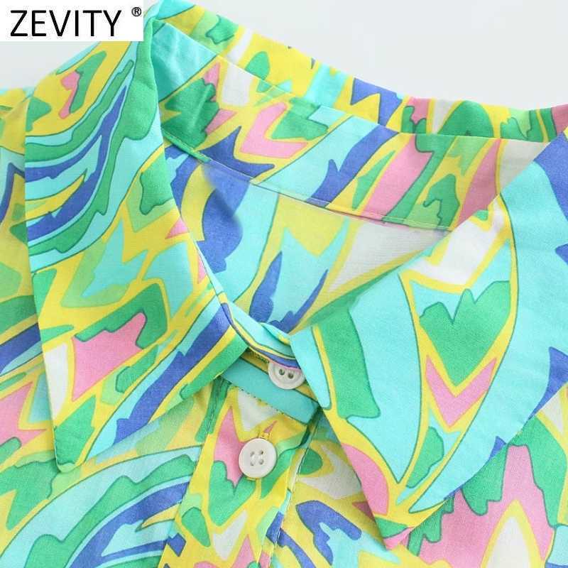 Zevity Women Vintage Totem Floral Print Pleats Shirt Dress Female Single Breasted Graffiti Vestido Chic A Line Midi Dress DS8376 210630