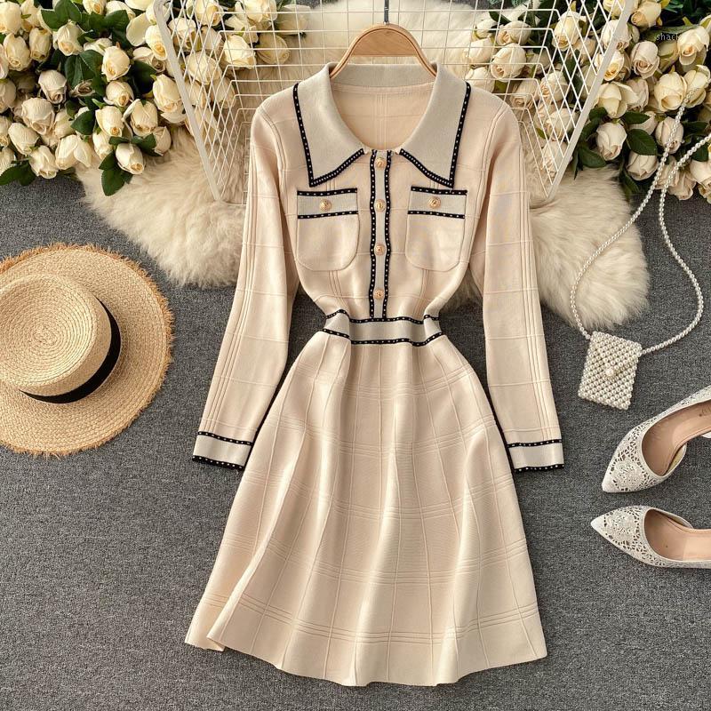 Lady Fashion Knitted Sweater Dress 2021 Women Autumn Winter Retro Buckle Waist Thin Long-sleeved Vestidos Q464 Casual Dresses, Black
Lady Fashion Knitted Sweater Dress 2021 Women Autumn Winter Retro Buckle Waist Thin Long-sleeved Vestidos Q464 Casual Dresses, Black