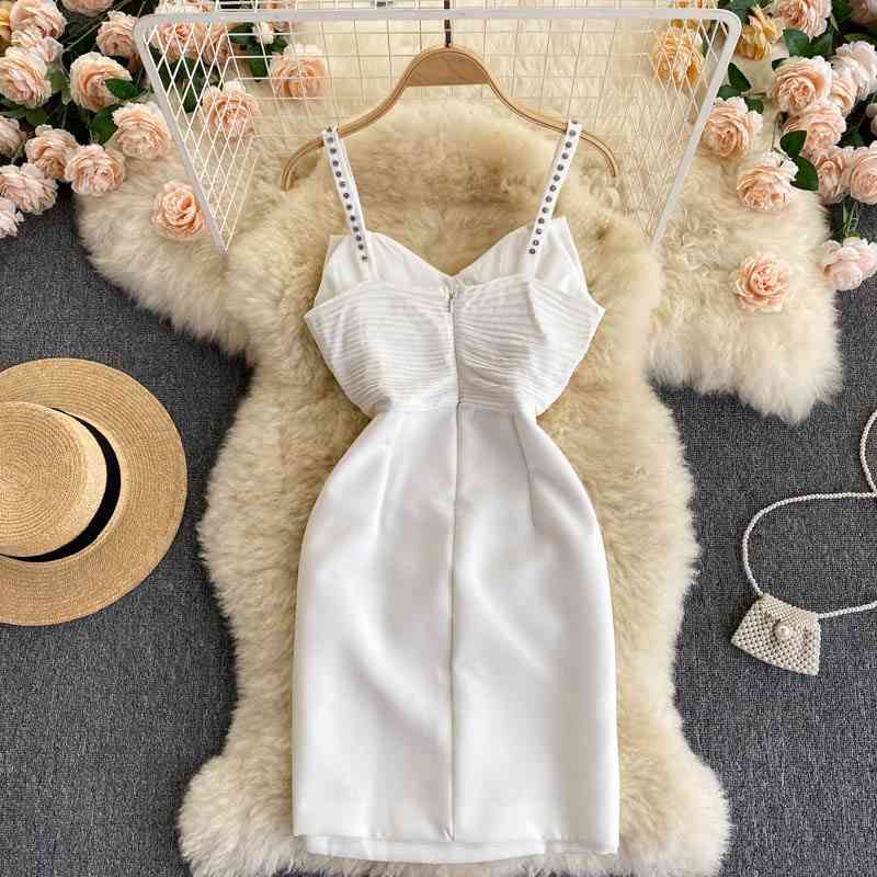 Fashion Women's Dress Summer Spaghetti Strap Bow knot V-neck Sleeveless Mini Dress Sexy Party Club Dress Vestidos 210515