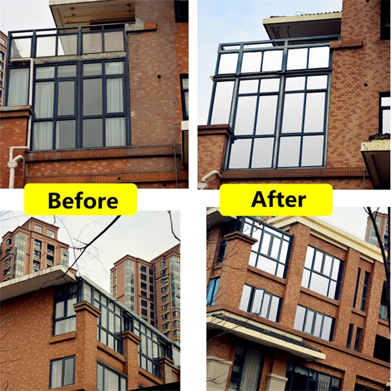 405060 cm x 400cm One Way Mirrored Window Film Solar Reflective glass sticker Silver Layer Tint Room Building Decor wallpaper 216002439