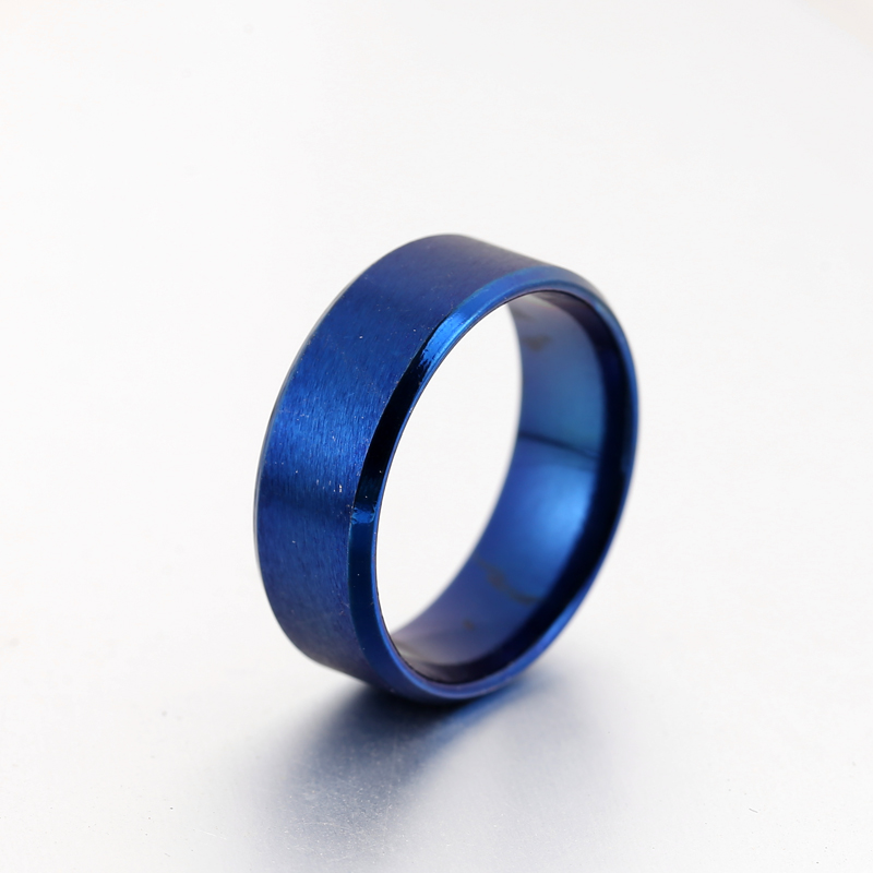 8MM Simple Design 316L Stainless Steel Band Ring for Men Women Rings Gold Silver Black Titaniun Steel Rings Nice Jewelry Gift Wedding Jewelry Top Qual