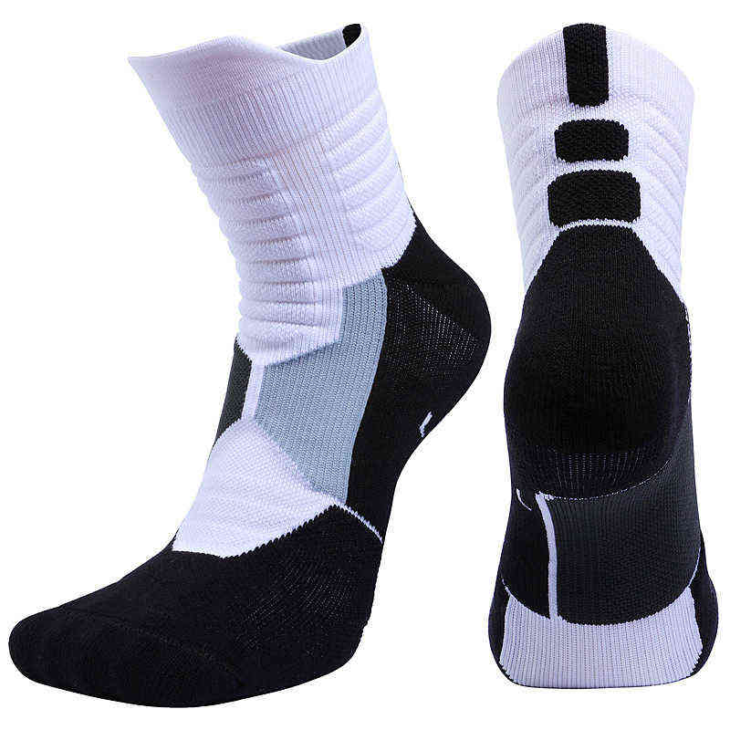 

Brothock Professional deodorant basketball socks quick drying thick custom elite breathable sports socks towel bottom stockings Y1201, Black