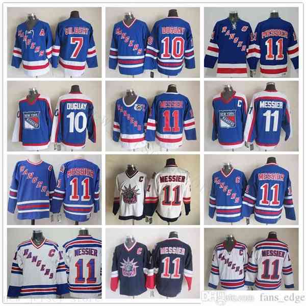 Vintage CCM New York Rangers Ice Hockey Jerseys 11 Mark Messier 10 Ron Duguay 7 Rod Gilbert V-Neck 91-92 Blue 75th Anniversary Jerseys, Black;red
Vintage CCM New York Rangers Ice Hockey Jerseys 11 Mark Messier 10 Ron Duguay 7 Rod Gilbert V-Neck 91-92 Blue 75th Anniversary Jerseys, Black;red