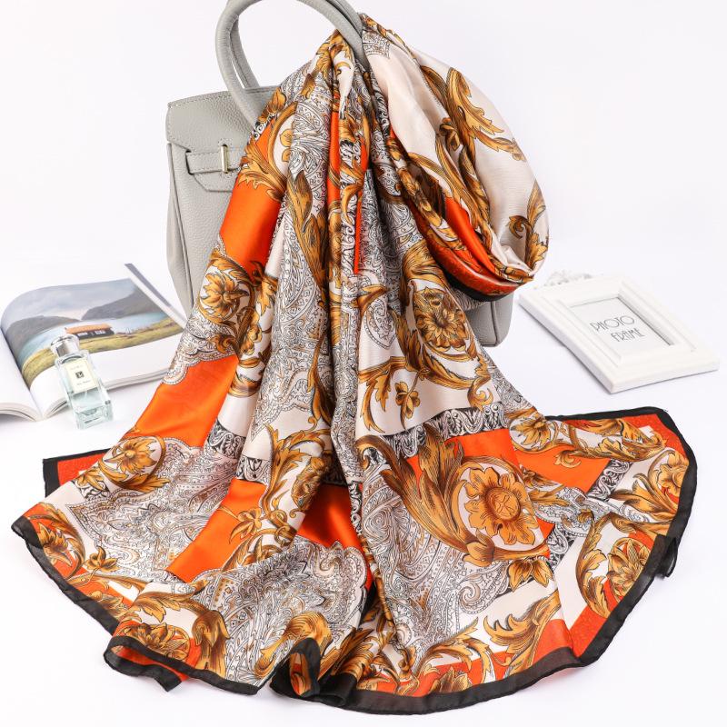 Scarves Fashion Colour Beach Towel Classic Print Dustproof Handkerchief Summer Sunscreen Silk Lady Luxury 180X90CM Shawls
Scarves Fashion Colour Beach Towel Classic Print Dustproof Handkerchief Summer Sunscreen Silk Lady Luxury 180X90CM Shawls