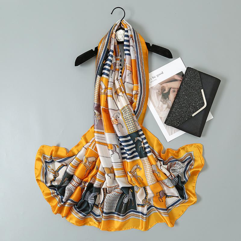 Scarves JTVOVO 2022 180x90CM French Vintage Horse Print Imitation Silk Scarf Women's Fashion Shawl Female Bib
Scarves JTVOVO 2022 180x90CM French Vintage Horse Print Imitation Silk Scarf Women's Fashion Shawl Female Bib