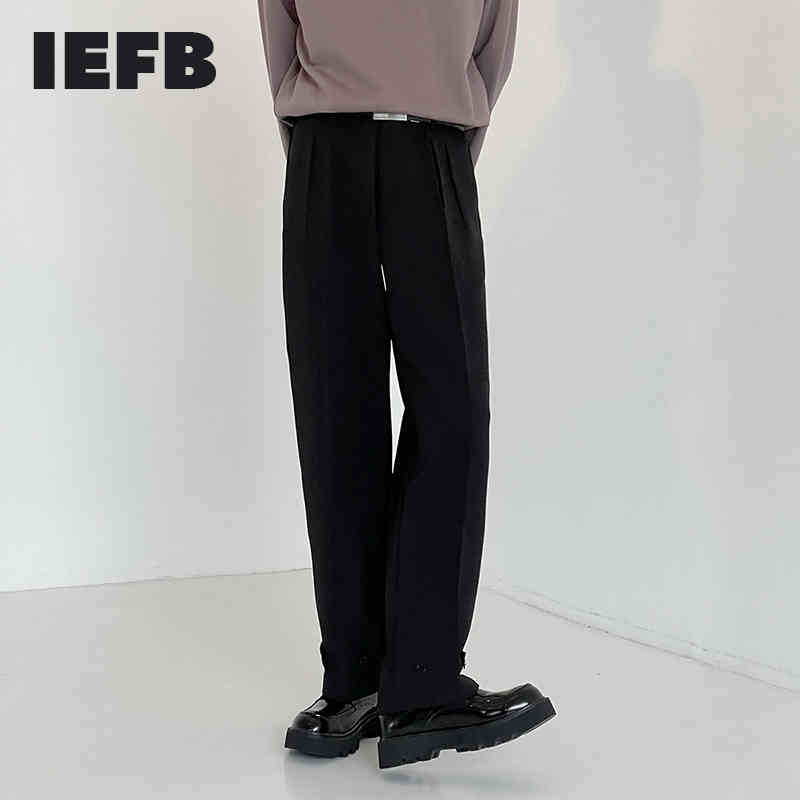 IEFB Causal Black Suit Pants For Men Korean Streetwear Fashion Straight Pants Loose Handsome Black Business Trousers 9Y6975 210524
IEFB Causal Black Suit Pants For Men Korean Streetwear Fashion Straight Pants Loose Handsome Black Business Trousers 9Y6975 210524