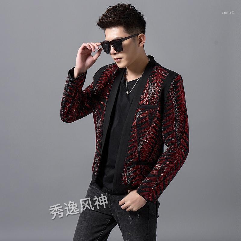 Men's Jackets Pattern Drilling Wear Trend Light Drill Man's Nightclub Self-cultivation Suit Loose Coat Jacket Fashion Heavy, Black
Men's Jackets Pattern Drilling Wear Trend Light Drill Man's Nightclub Self-cultivation Suit Loose Coat Jacket Fashion Heavy, Black