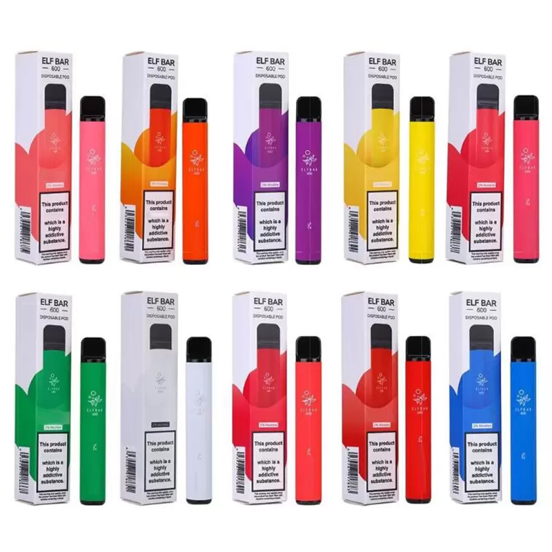 Elf Bar 600 Puffs Disposable E Cigarettes Device Vape 2% 550mah battery 3.2ml prefilled cartridges Pod Vaporizer elfbar vaporizer box
Elf Bar 600 Puffs Disposable E Cigarettes Device Vape 2% 550mah battery 3.2ml prefilled cartridges Pod Vaporizer elfbar vaporizer box