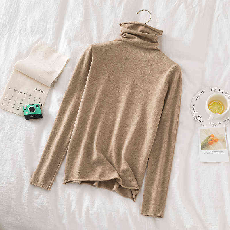 Turtleneck Women Sweaters Autumn Winter Sweater Knitted Pullover Long Sleeve Woman Sweaters Tops Soft Jumper Pull Femme 211109
